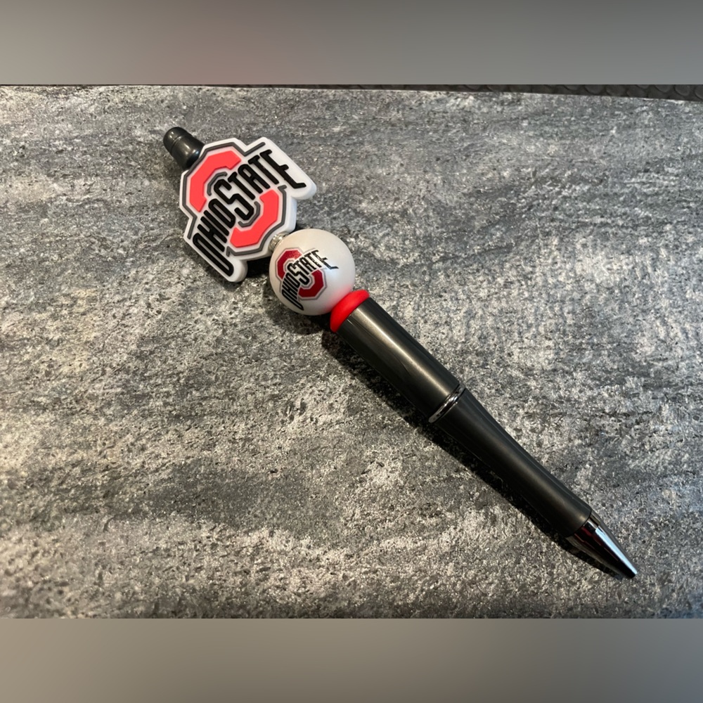 Handmade Beadable Ohio State Pen